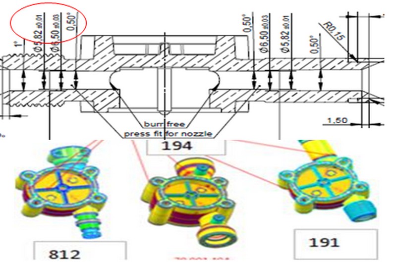 Salida de acoplador de piezas de conector de tolerancia de 0.01 mm